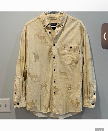 Camicia woolrich uomo beige - camicia,